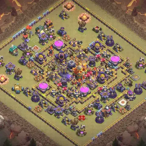 TH16 anti e-drag anti 3-star war base layout #080