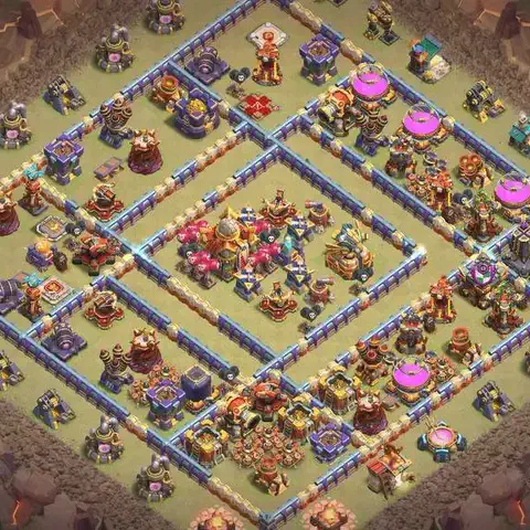 TH16 anti root rider war defense base layout #015