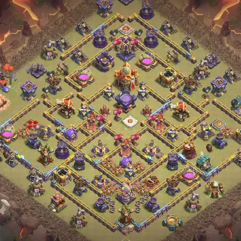 TH16 anti root rider war defense base layout #039