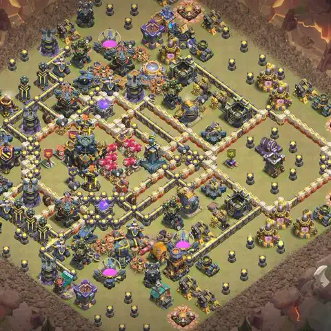 TH17 anti e-drag anti 3-star war base layout #008