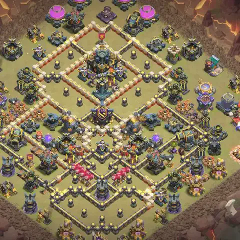 TH17 anti air anti 3-star war base layout #029