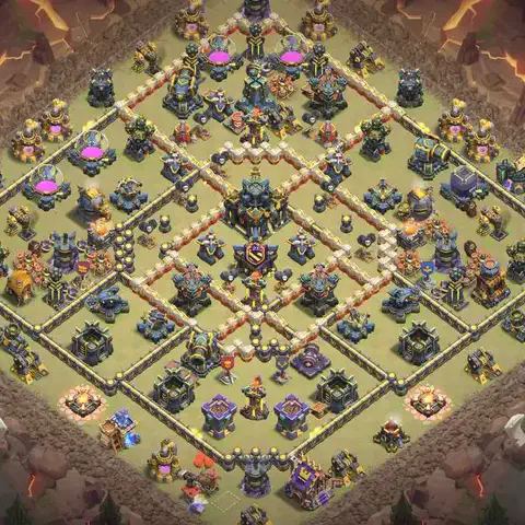 TH17 anti root rider anti 3-star war base layout #041