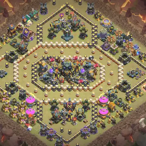 TH17 anti air anti 3-star war base layout #056