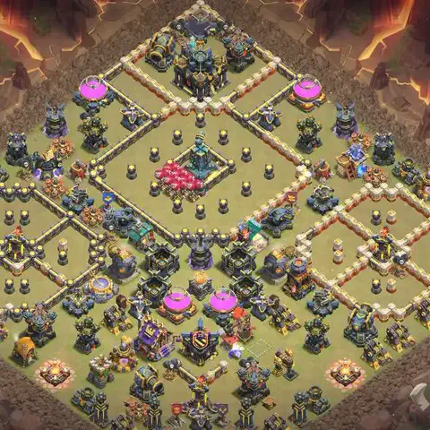 TH17 anti lavaloon anti 3-star war base layout #059