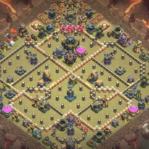 TH17 anti e-drag anti 3-star war base layout #062
