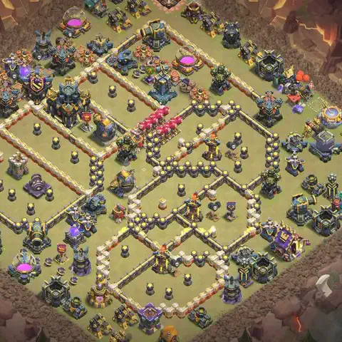 TH17 anti root rider anti 3-star war base layout #065