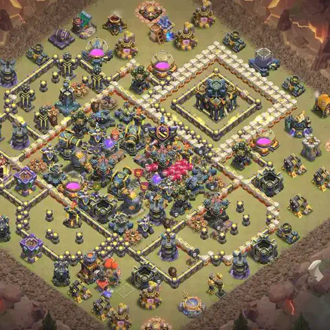 TH17 anti lavaloon anti 3-star war base layout #077