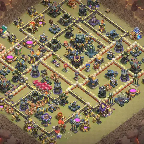 TH17 anti lavaloon anti 3-star war base layout #107