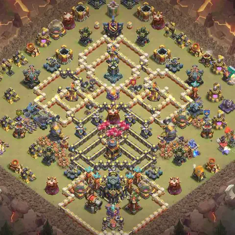TH17 anti root rider anti 3-star war base layout #140