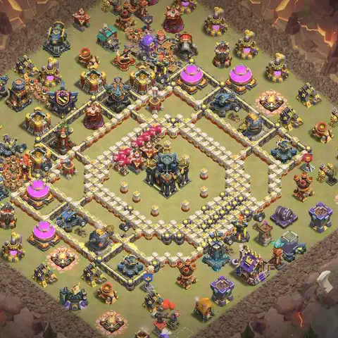 TH17 anti e-drag anti 3-star war base layout #185