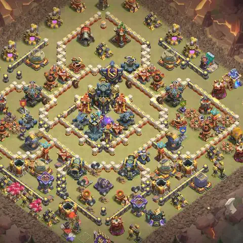 TH17 anti blimp anti 3-star war base layout #197