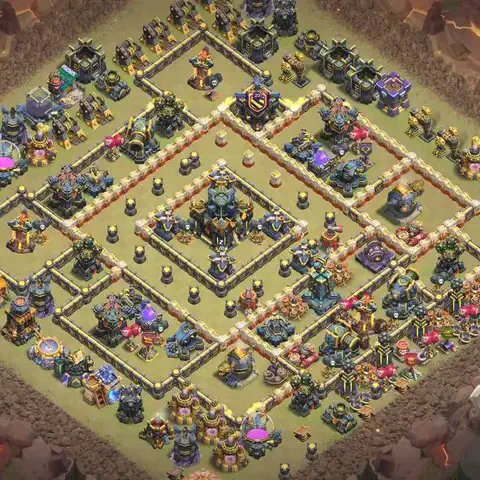 TH17 anti root rider cwl war base layout #004