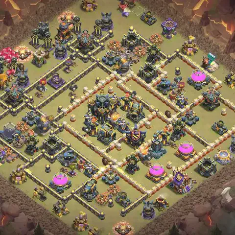 TH17 anti air cwl war base layout #055