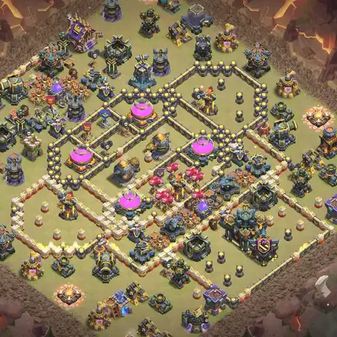 TH17 anti lavaloon cwl war base layout #061