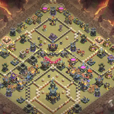 TH17 anti air war defense base layout #066