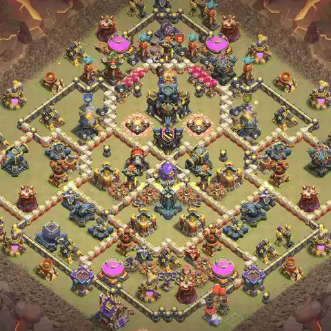 TH17 anti e-drag war defense base layout #177