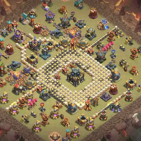 TH17 anti root rider war defense base layout #213
