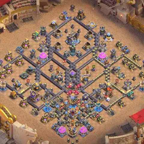 TH18 anti e-drag anti 3-star war base layout #017