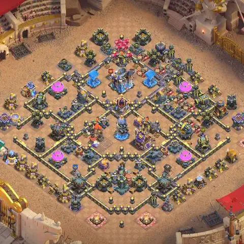 TH18 anti root rider anti 3-star war base layout #104