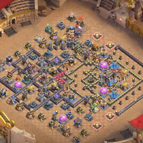 TH18 anti blimp cwl war base layout #031