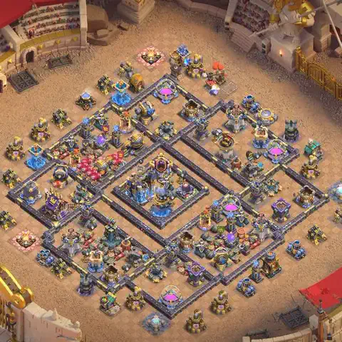 TH18 anti air war defense base layout #015