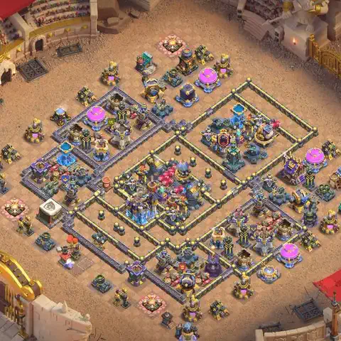 TH18 anti e-drag war defense base layout #045