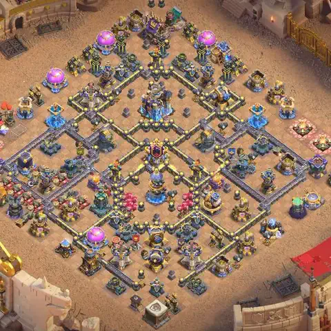 TH18 anti root rider war defense base layout #060