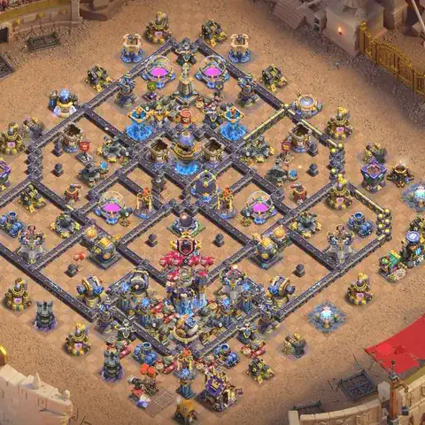TH18 anti lavaloon war defense base layout #117