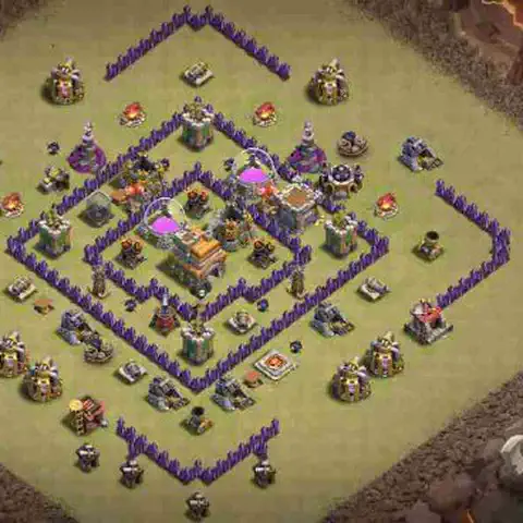 TH7 anti air anti 3-star war base layout #026
