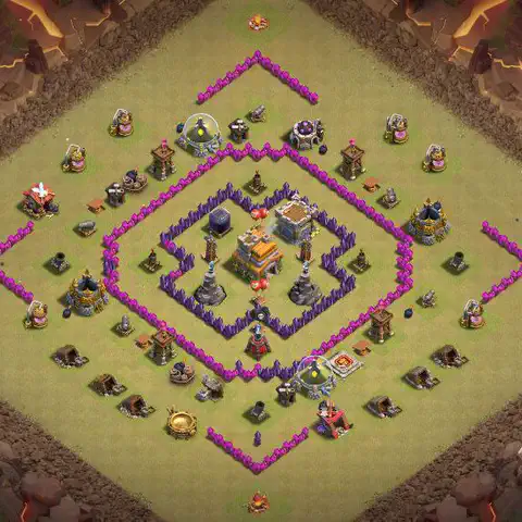 TH7 anti dragon anti 3-star war base layout #029