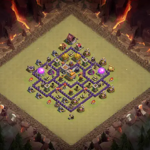 TH7 anti dragon anti 3-star war base layout #089
