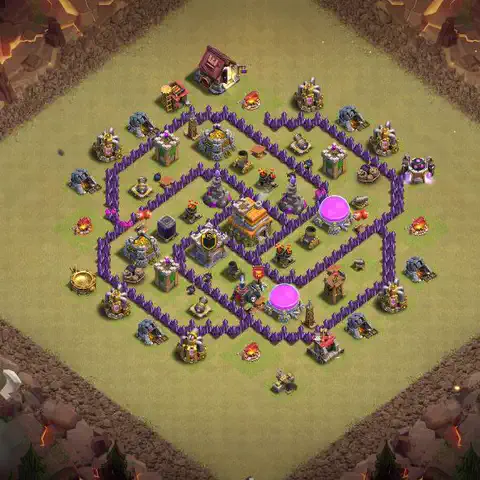 TH7 anti air anti 3-star war base layout #101