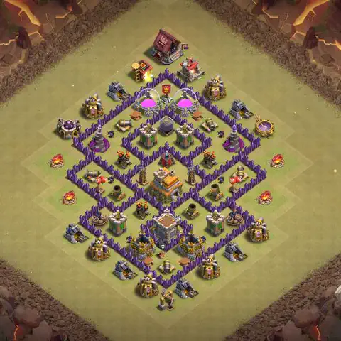 TH7 anti dragon anti 3-star war base layout #113