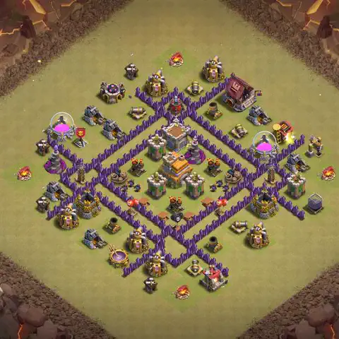 TH7 anti air anti 3-star war base layout #116