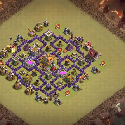TH7 anti air anti 3-star war base layout #125