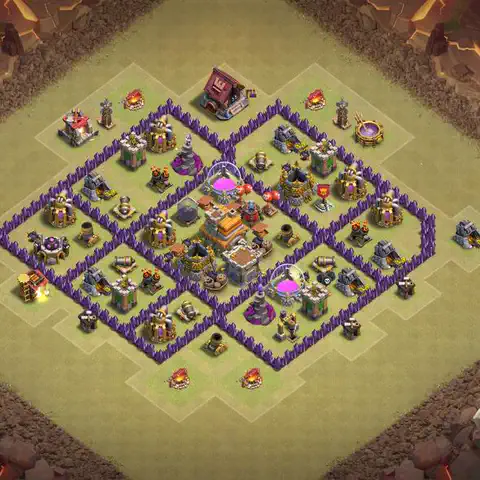 TH7 anti dragon anti 3-star war base layout #137