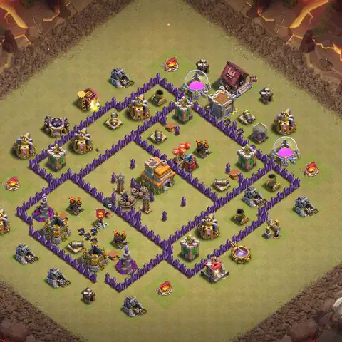 TH7 anti air anti 3-star war base layout #167