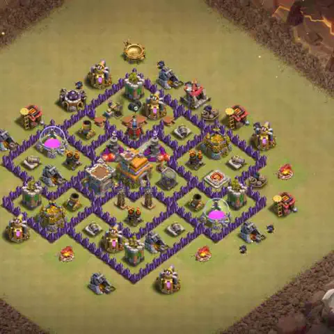TH7 anti air cwl war base layout #010