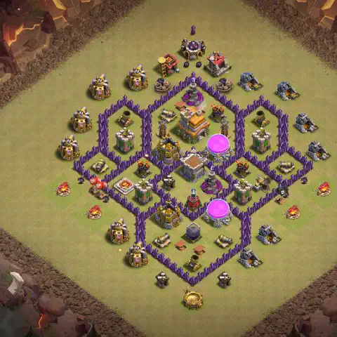 TH7 anti air cwl war base layout #067