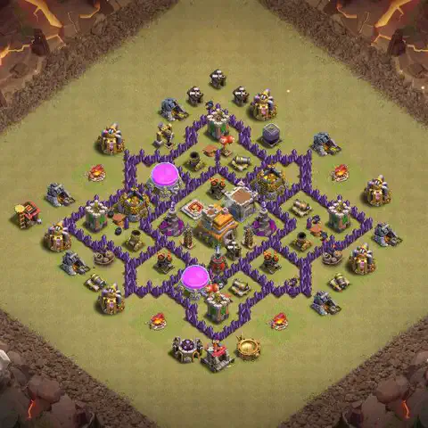 TH7 anti air cwl war base layout #070