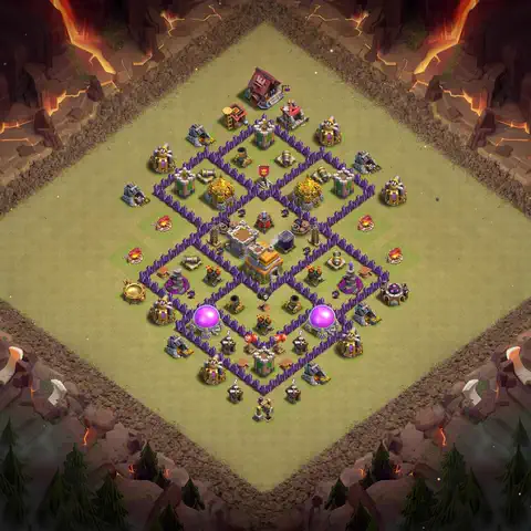 TH7 anti air cwl war base layout #085
