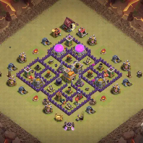 TH7 anti air cwl war base layout #100