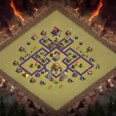 TH7 anti dragon cwl war base layout #103