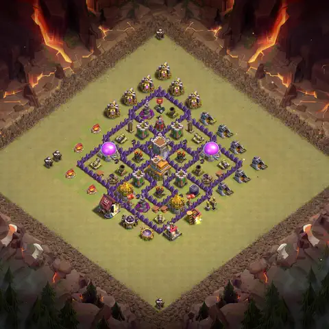 TH7 anti air cwl war base layout #106
