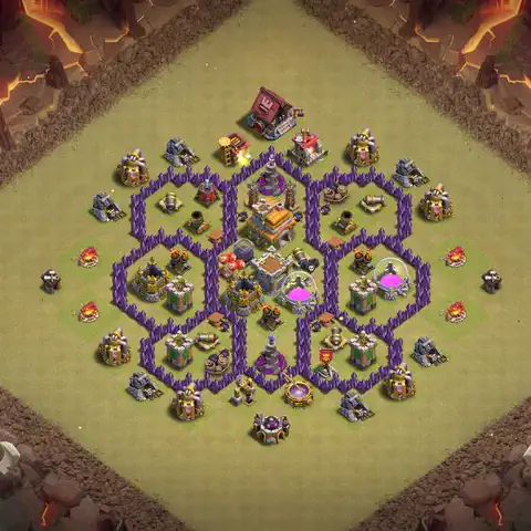 TH7 anti dragon cwl war base layout #112