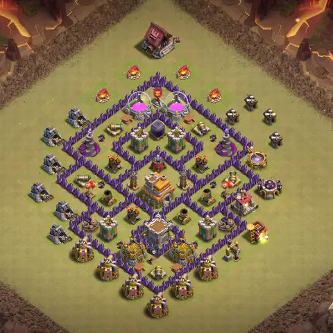 TH7 anti air cwl war base layout #124