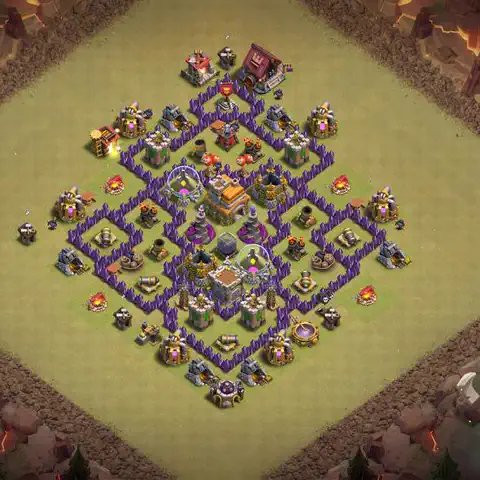 TH7 anti dragon cwl war base layout #127