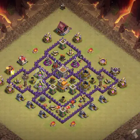 TH7 anti air cwl war base layout #133
