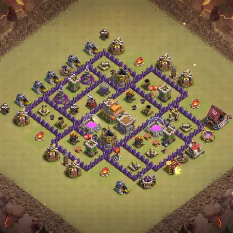 TH7 anti air cwl war base layout #139