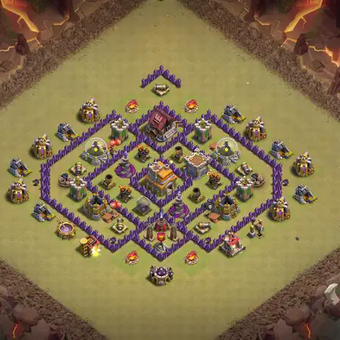 TH7 anti air cwl war base layout #148
